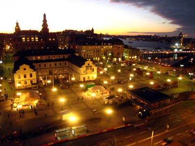Stochholm skyline at night
