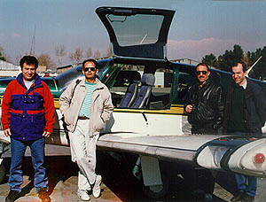 Ali Parsa and friends in airport